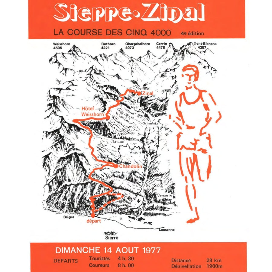 Affiche course Sierre-Zinal 1977 