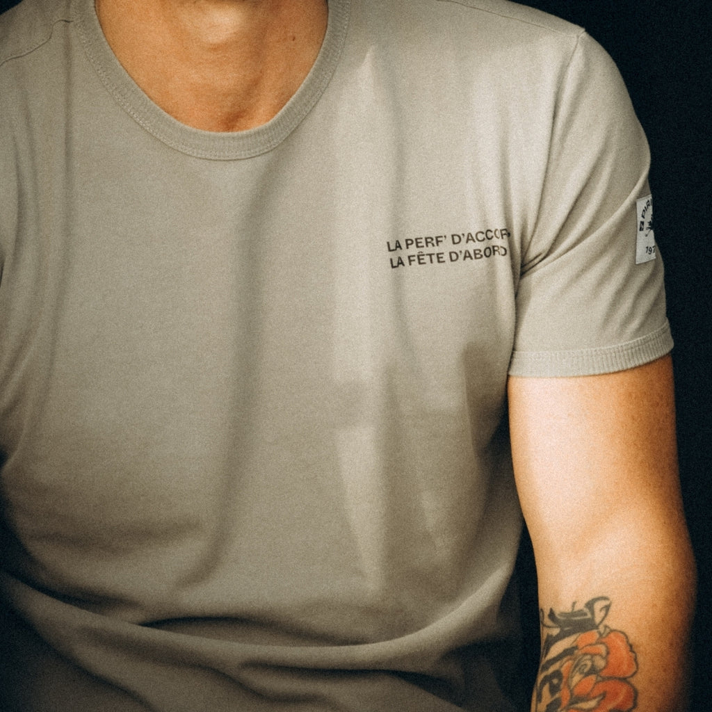 Spiridon T-shirt Mantra teintures minérales, coton biologique vintage durable free to run homme