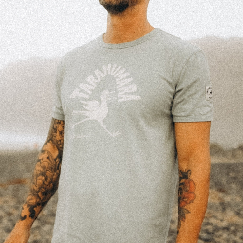 Spiridon t-shirt coton bio teintures minerales tarahumara vert vintage homme (1)