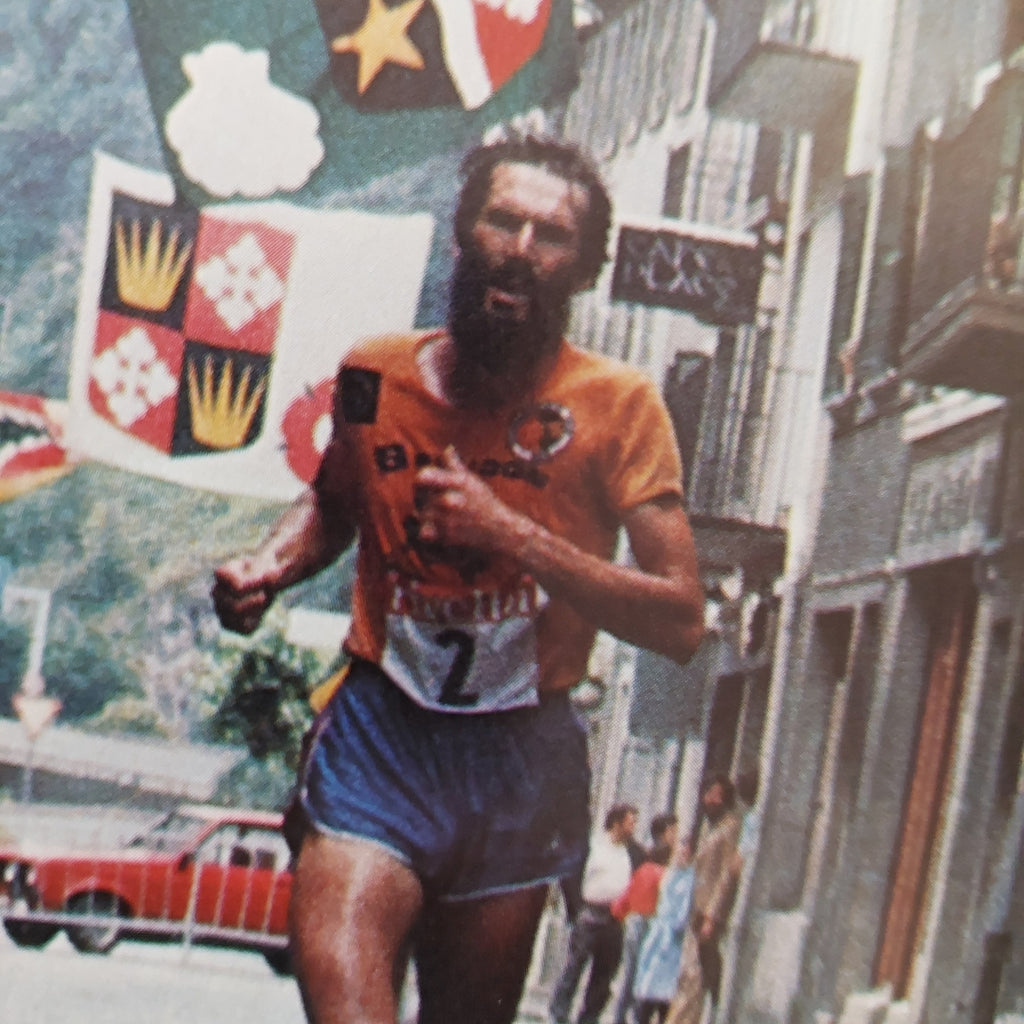 Spiridon Free to run 1972 t-shirt orange historique archives marathonien 