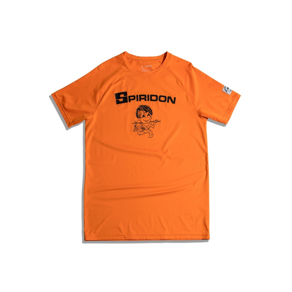 Spiridon Free To Run t-shirt recyclé orange for running Fil labellisé Newlife™, Oeko-Tex® et Global Recycle standard marathon trail