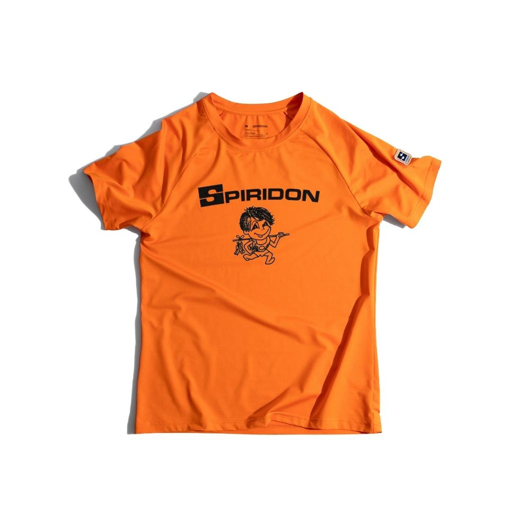 Spiridon Free To Run t-shirt recyclé orange for running Fil labellisé Newlife™, Oeko-Tex® et Global Recycle standard trail marathon