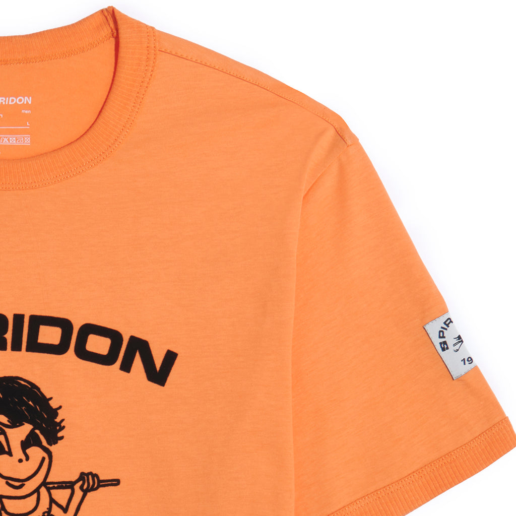 Spiridon T-shirt Spirit Femme historique orange teintures minérales, coton biologique vintage durable free to run