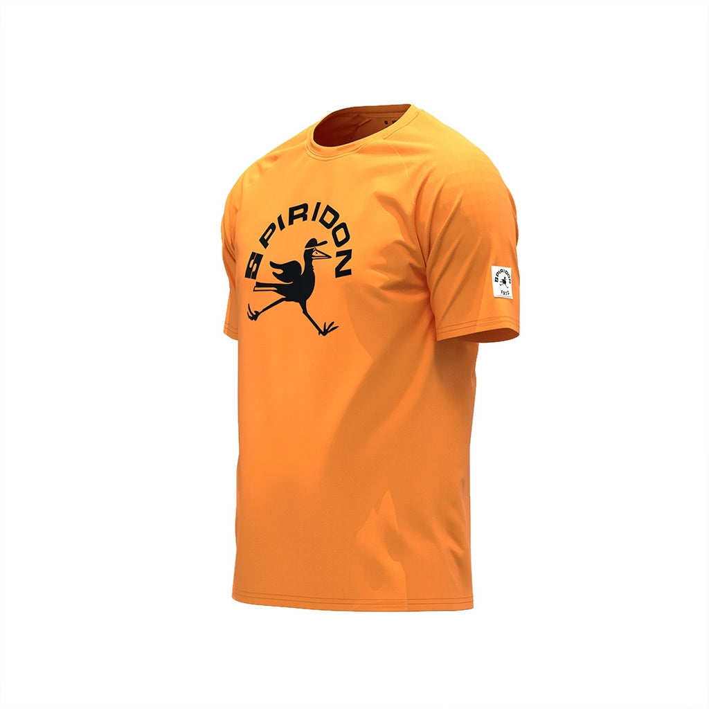 Spiridon T-shirt running orange recyclé free to run marathon trail 